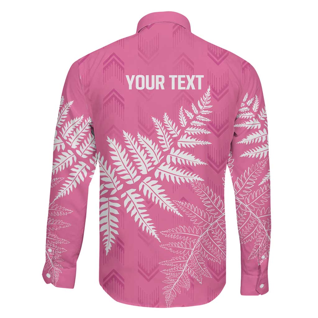 New Zealand Lawn Bowls Breast Cancer Personalized Family Matching Off Shoulder Short Dress and Hawaiian Shirt Wrap-Around Silver Fern LT7 - Polynesian Pride