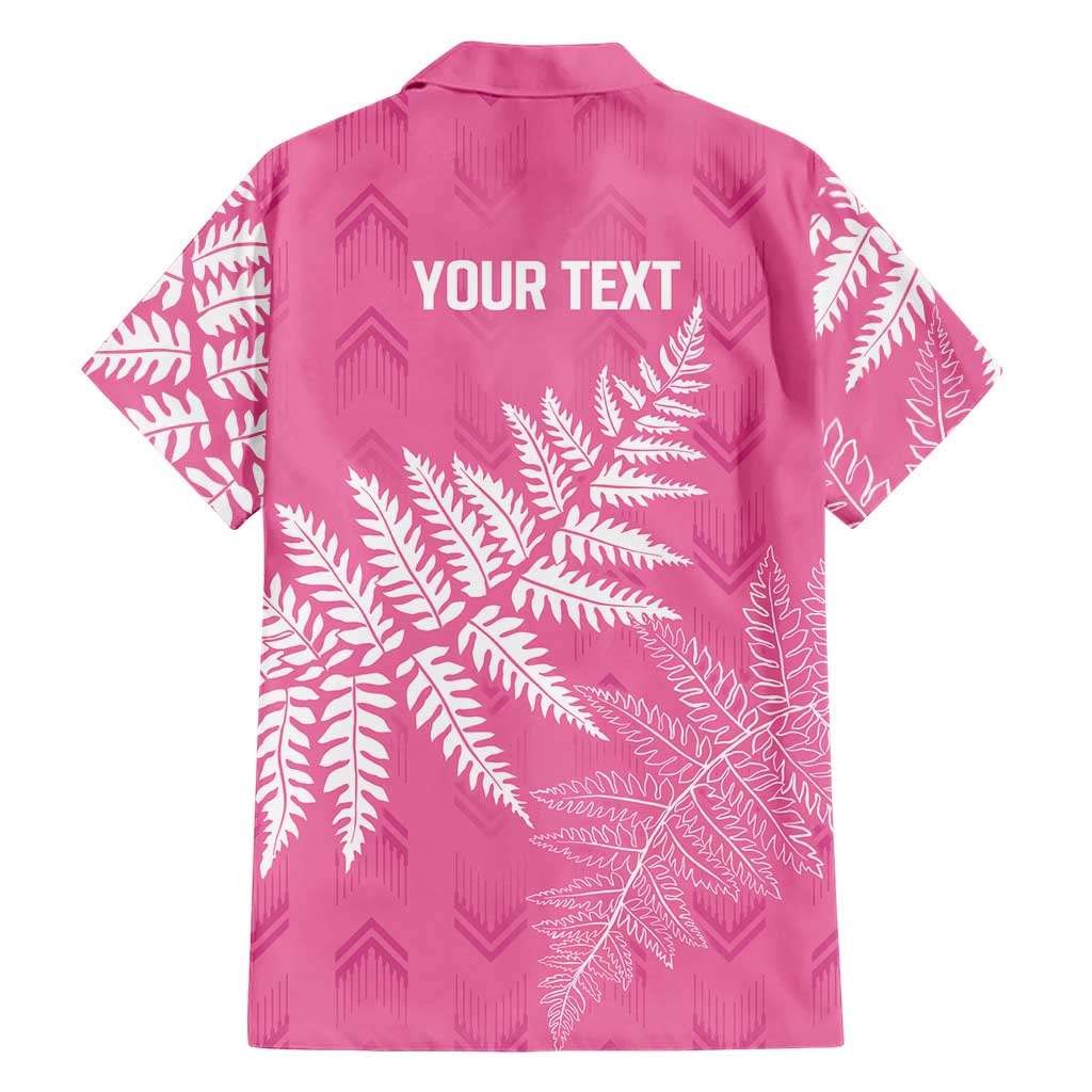New Zealand Lawn Bowls Breast Cancer Personalized Family Matching Short Sleeve Bodycon Dress and Hawaiian Shirt Wrap-Around Silver Fern LT7 - Polynesian Pride