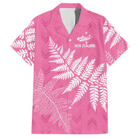 New Zealand Lawn Bowls Breast Cancer Personalized Hawaiian Shirt Wrap-Around Silver Fern LT7 Pink - Polynesian Pride