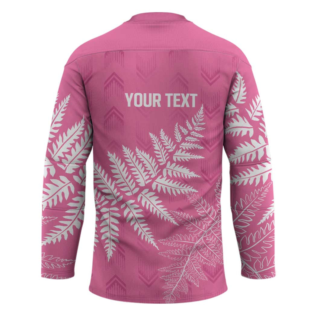 New Zealand Lawn Bowls Breast Cancer Personalized Hockey Jersey Wrap-Around Silver Fern LT7 - Polynesian Pride