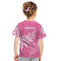 New Zealand Lawn Bowls Breast Cancer Personalized Kid T Shirt Wrap-Around Silver Fern LT7 - Polynesian Pride
