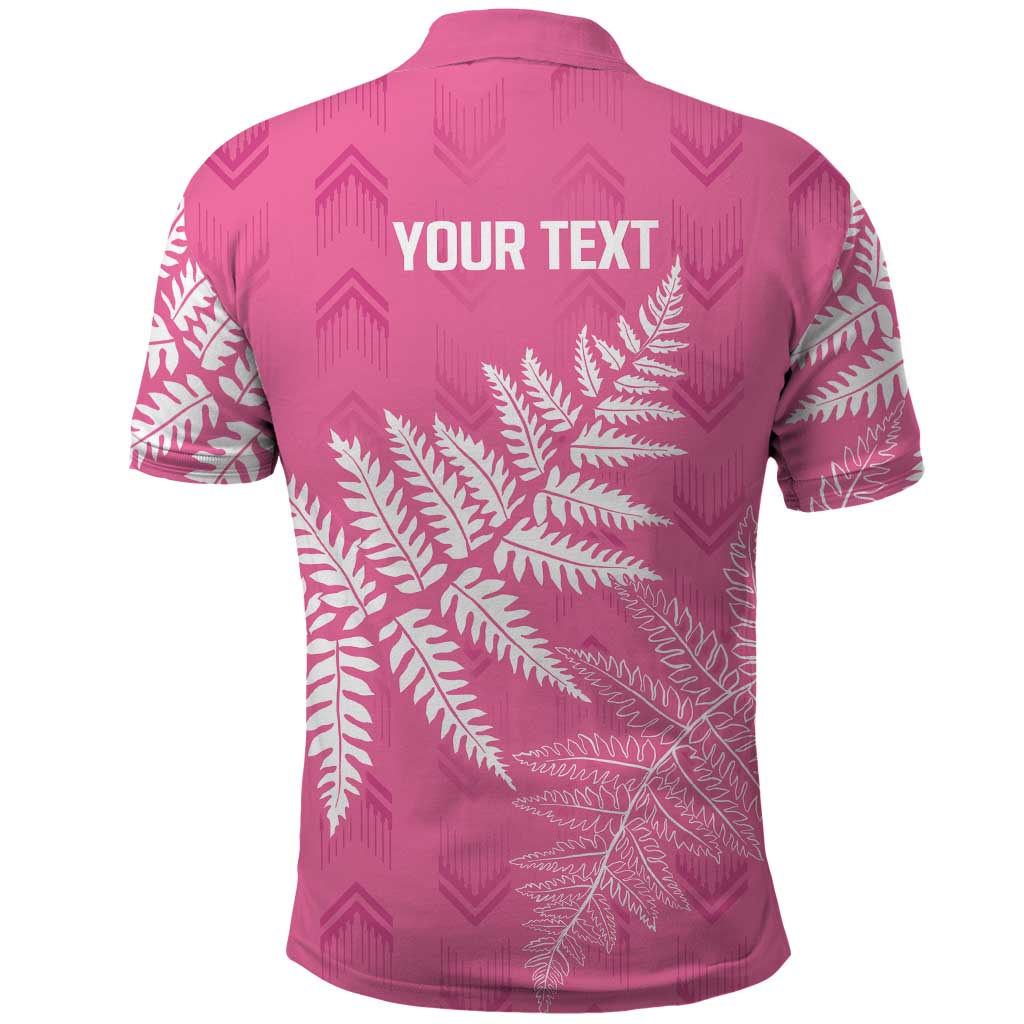 New Zealand Lawn Bowls Breast Cancer Personalized Polo Shirt Wrap-Around Silver Fern LT7 - Polynesian Pride