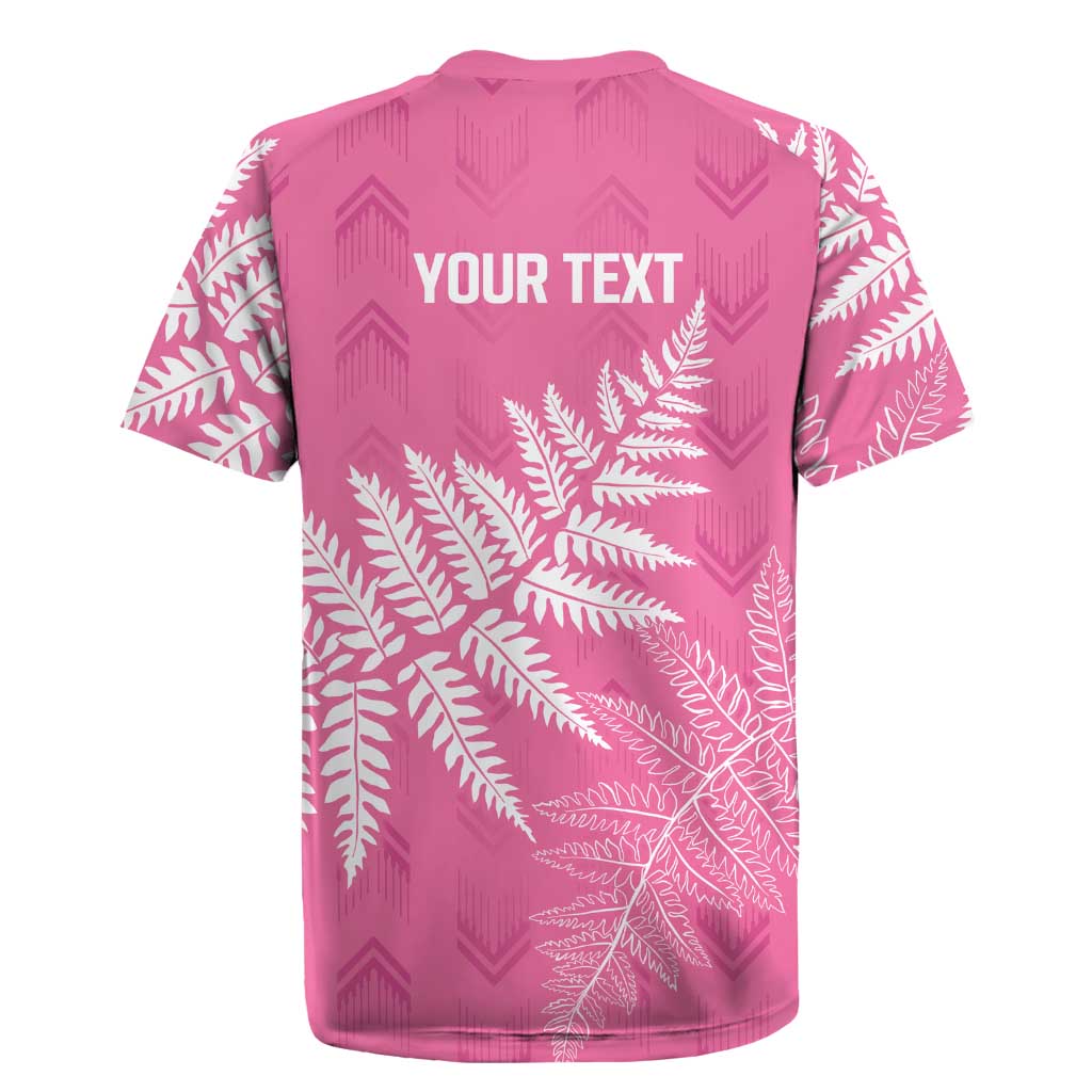 New Zealand Lawn Bowls Breast Cancer Personalized Rugby Jersey Wrap-Around Silver Fern - Polynesian Pride