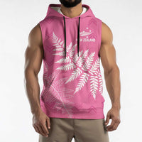 New Zealand Lawn Bowls Breast Cancer Personalized Sleeveless Hoodie Wrap-Around Silver Fern LT7 - Polynesian Pride
