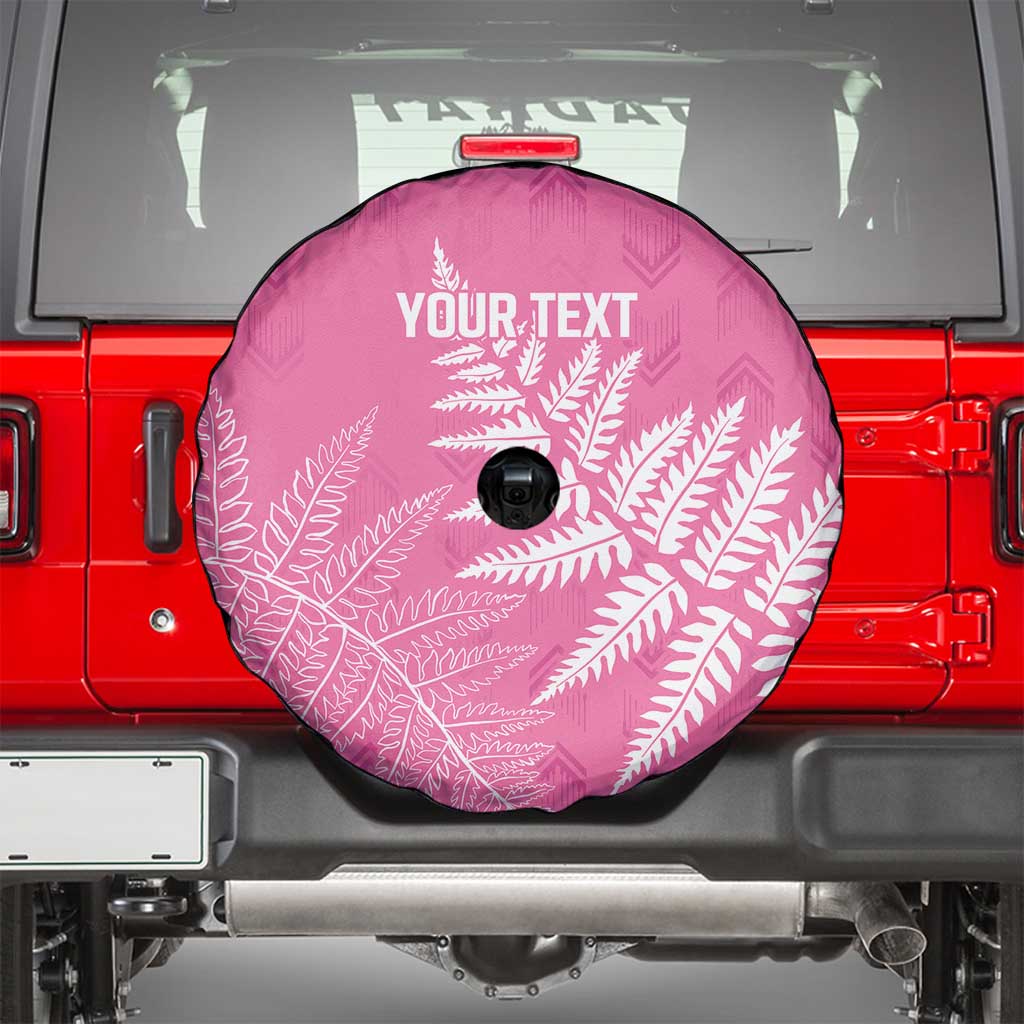 New Zealand Lawn Bowls Breast Cancer Personalized Spare Tire Cover Wrap-Around Silver Fern LT7 - Polynesian Pride
