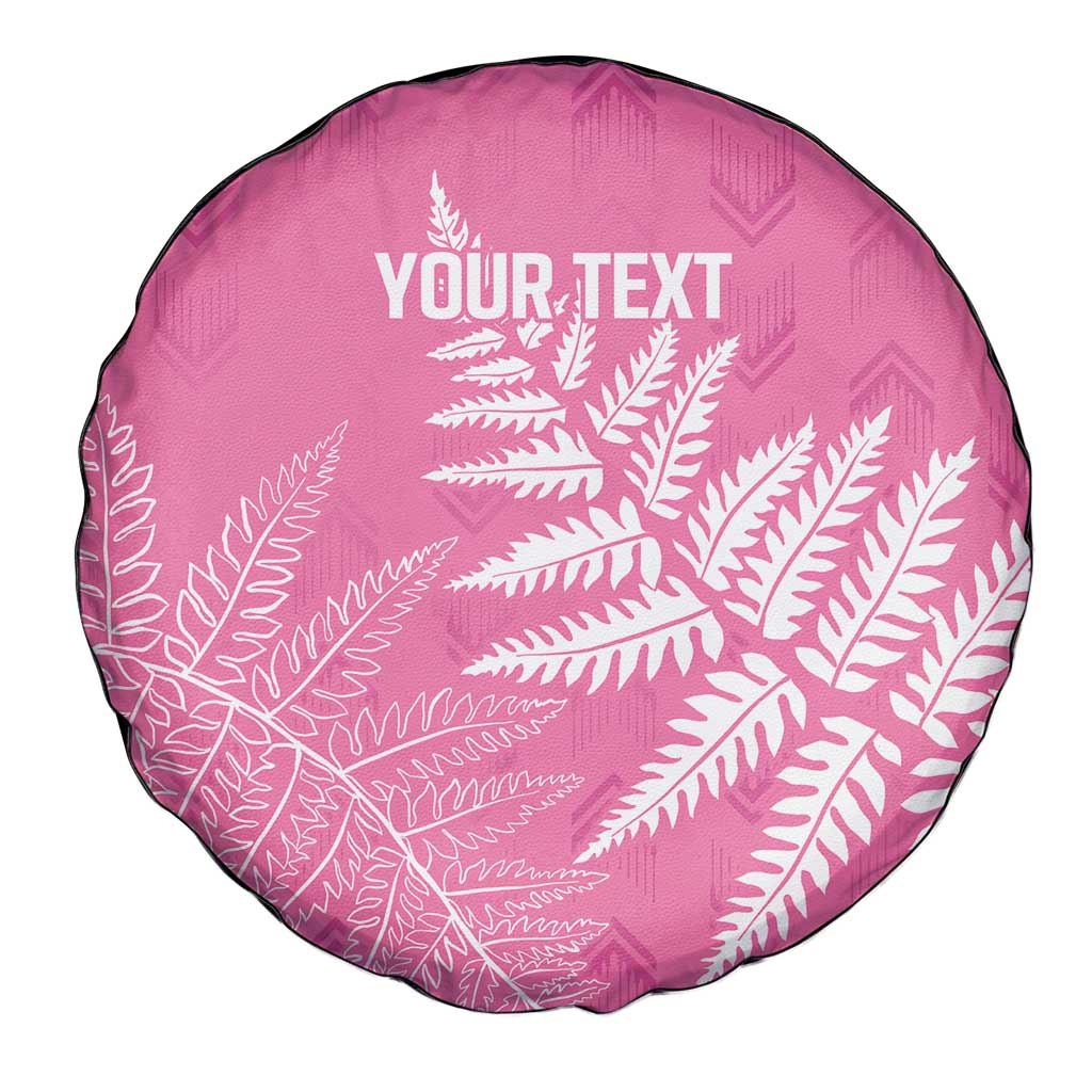 New Zealand Lawn Bowls Breast Cancer Personalized Spare Tire Cover Wrap-Around Silver Fern LT7 - Polynesian Pride