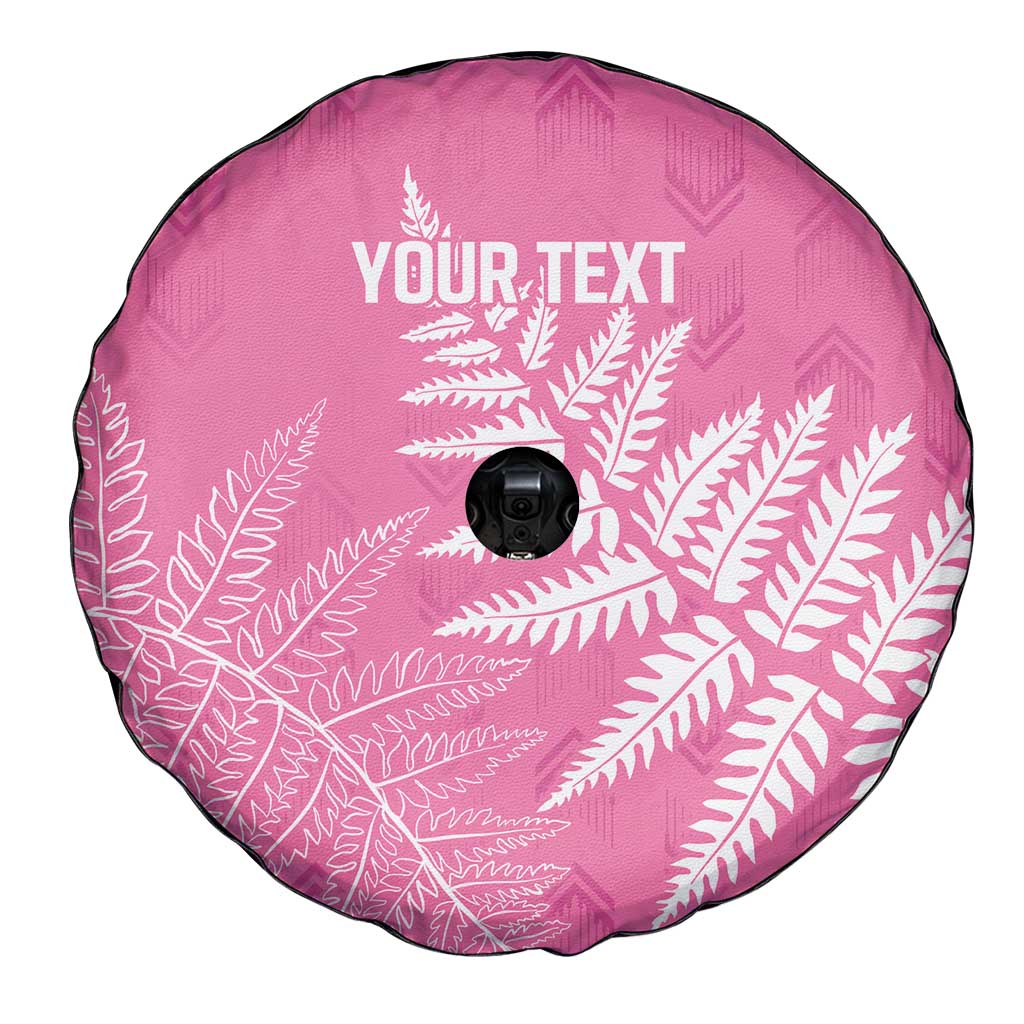 New Zealand Lawn Bowls Breast Cancer Personalized Spare Tire Cover Wrap-Around Silver Fern LT7 - Polynesian Pride