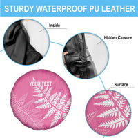 New Zealand Lawn Bowls Breast Cancer Personalized Spare Tire Cover Wrap-Around Silver Fern LT7 - Polynesian Pride