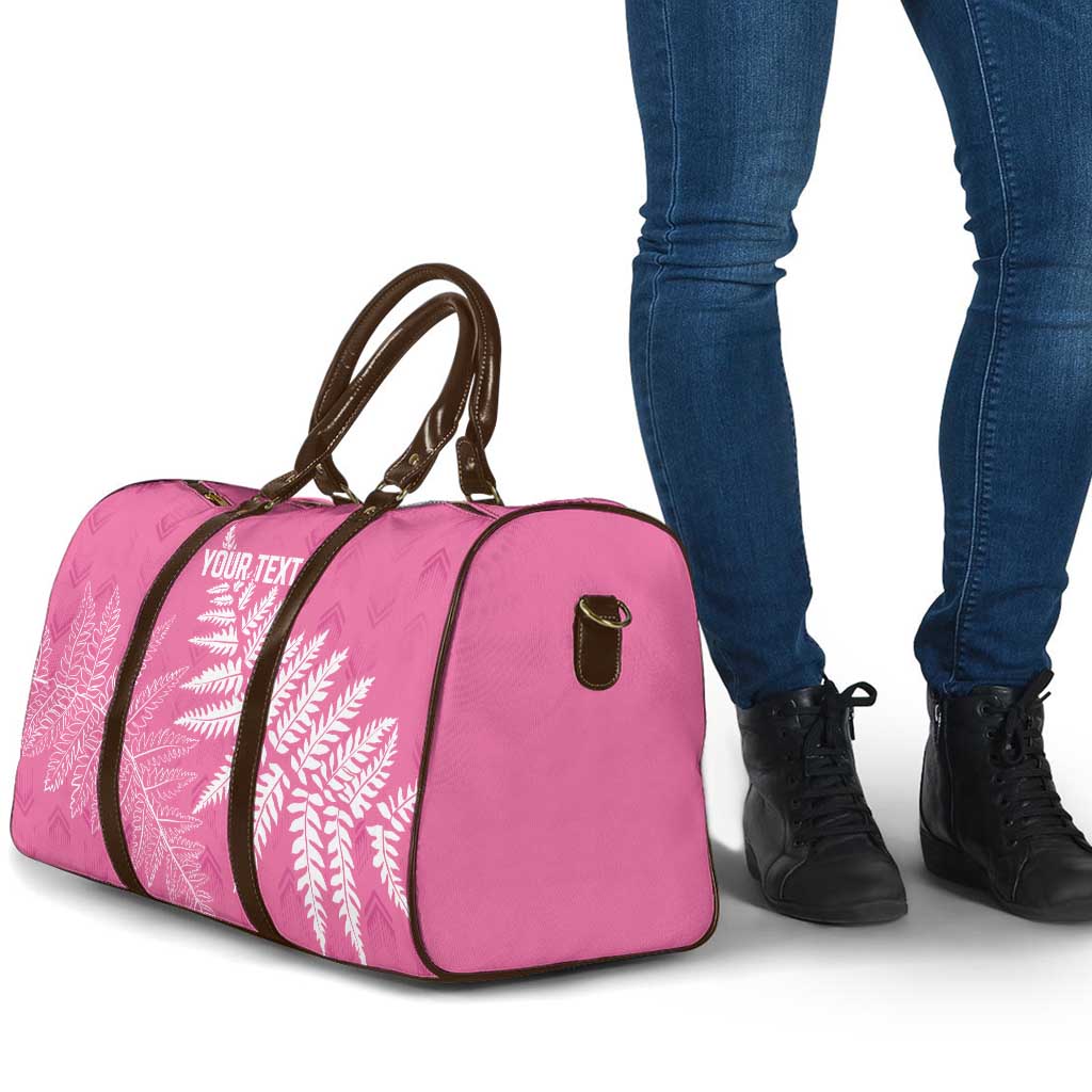 New Zealand Lawn Bowls Breast Cancer Personalized Travel Bag Wrap-Around Silver Fern LT7 - Polynesian Pride