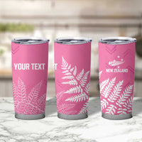 New Zealand Lawn Bowls Breast Cancer Personalized Tumbler Cup Wrap-Around Silver Fern LT7 - Polynesian Pride