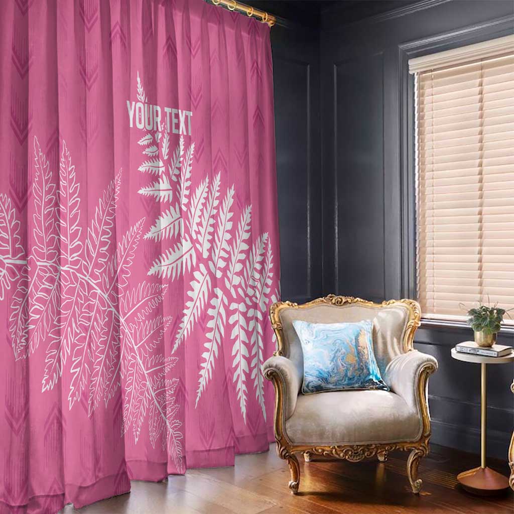 New Zealand Lawn Bowls Breast Cancer Personalized Window Curtain Wrap-Around Silver Fern - Polynesian Pride