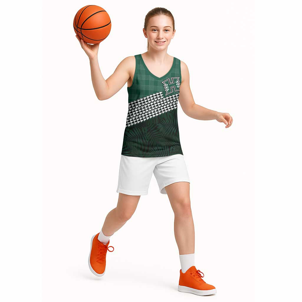 Rainbow Warriors Hawaii Personalized Palaka Basketball Jersey - Polynesian Pride