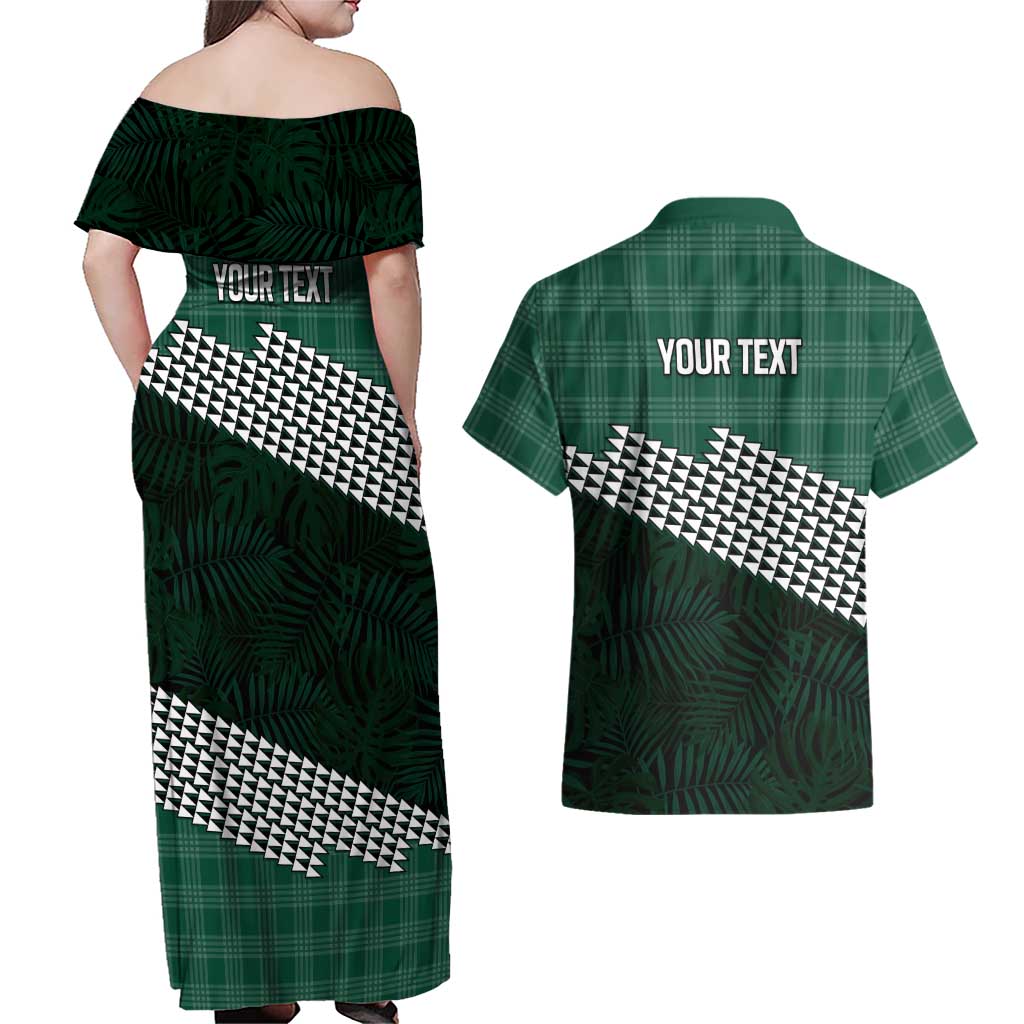 Rainbow Warriors Hawaii Personalized Palaka Couples Matching Off Shoulder Maxi Dress and Hawaiian Shirt LT7 - Polynesian Pride