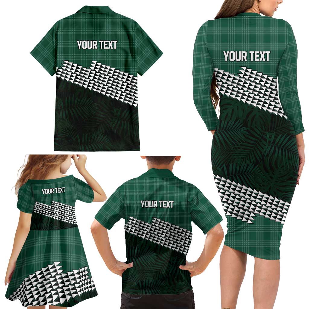 Rainbow Warriors Hawaii Personalized Palaka Family Matching Long Sleeve Bodycon Dress and Hawaiian Shirt LT7 - Polynesian Pride
