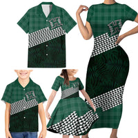 Rainbow Warriors Hawaii Personalized Palaka Family Matching Short Sleeve Bodycon Dress and Hawaiian Shirt LT7 - Polynesian Pride