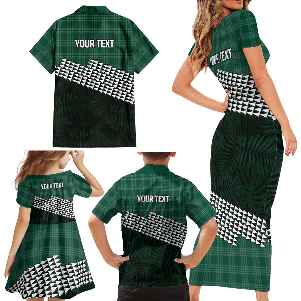 Rainbow Warriors Hawaii Personalized Palaka Family Matching Short Sleeve Bodycon Dress and Hawaiian Shirt LT7 - Polynesian Pride
