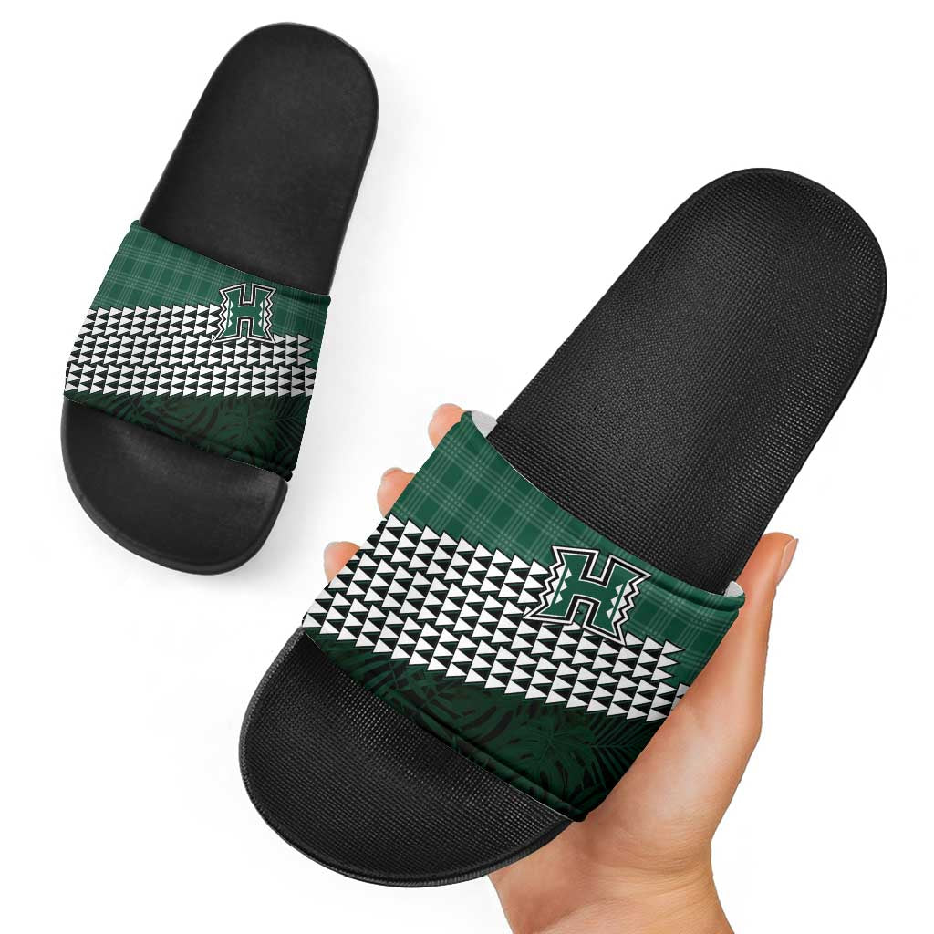 Rainbow Warriors Hawaii Personalized Palaka Slide Sandals - Polynesian Pride
