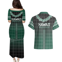Rainbow Warriors Hawaii Palaka Couples Matching Puletasi and Hawaiian Shirt Maile Lei - Polynesian Pride
