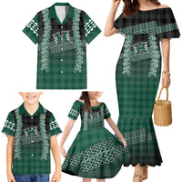 Rainbow Warriors Hawaii Palaka Family Matching Mermaid Dress and Hawaiian Shirt Maile Lei LT7 - Polynesian Pride