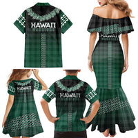Rainbow Warriors Hawaii Palaka Family Matching Mermaid Dress and Hawaiian Shirt Maile Lei LT7 - Polynesian Pride