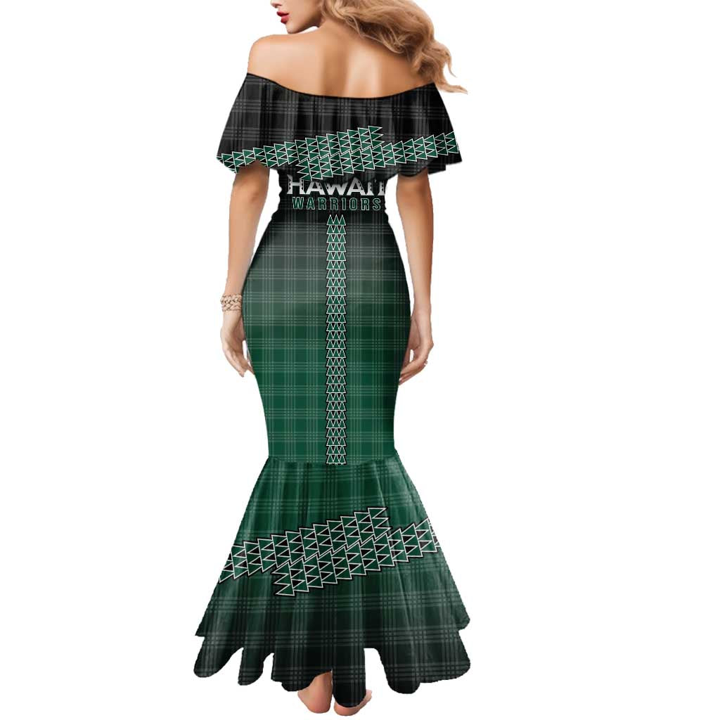 Rainbow Warriors Hawaii Palaka Family Matching Mermaid Dress and Hawaiian Shirt Maile Lei LT7 - Polynesian Pride