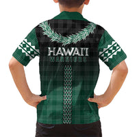 Rainbow Warriors Hawaii Palaka Family Matching Off Shoulder Maxi Dress and Hawaiian Shirt Maile Lei LT7 - Polynesian Pride