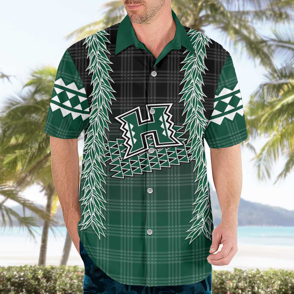 Rainbow Warriors Hawaii Palaka Hawaiian Shirt Maile Lei - Polynesian Pride
