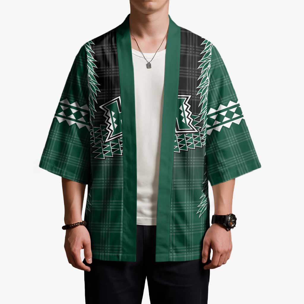 Rainbow Warriors Hawaii Palaka Kimono Maile Lei - Polynesian Pride