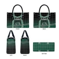 Rainbow Warriors Hawaii Palaka Leather Bag Maile Lei - Polynesian Pride