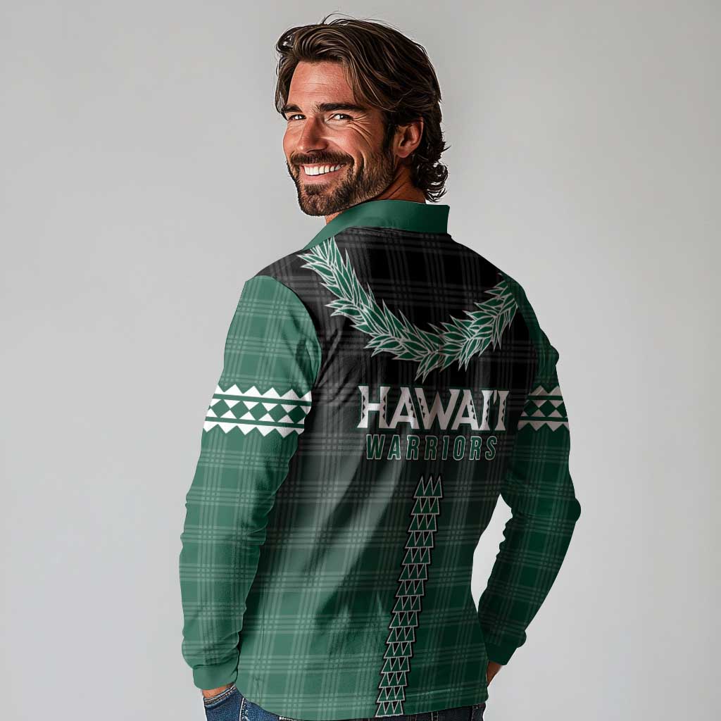 Rainbow Warriors Hawaii Palaka Long Sleeve Polo Shirt Maile Lei - Polynesian Pride