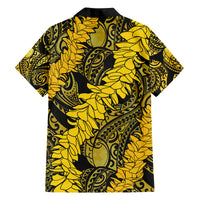 Hawaii Oahu Ilima Lei Family Matching Off Shoulder Short Dress and Hawaiian Shirt LT7 - Polynesian Pride