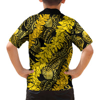Hawaii Oahu Ilima Lei Kid Hawaiian Shirt LT7 - Polynesian Pride
