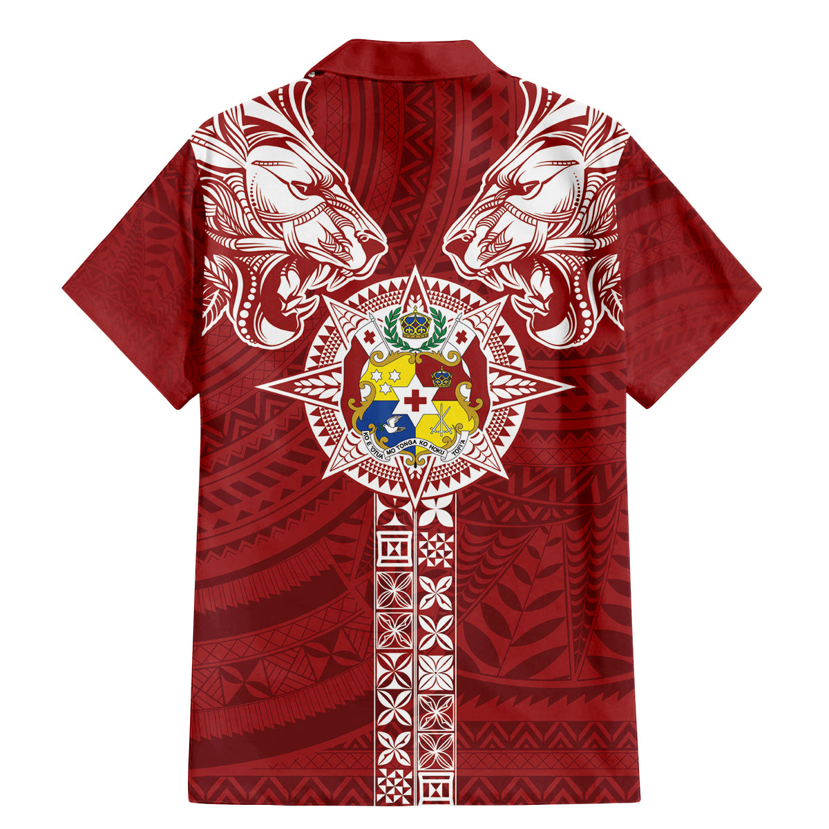 Tonga Independence Day Family Matching Mermaid Dress and Hawaiian Shirt Tongatapu Lion Ngatu Motifs LT7 - Polynesian Pride