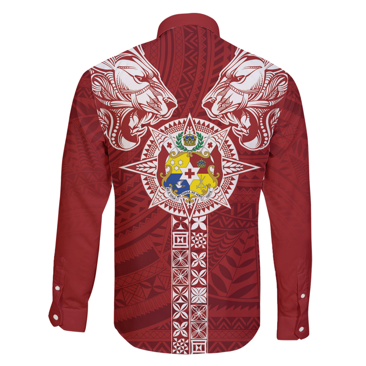Tonga Independence Day Family Matching Short Sleeve Bodycon Dress and Hawaiian Shirt Tongatapu Lion Ngatu Motifs LT7 - Polynesian Pride