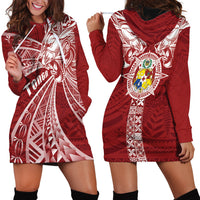 Tonga Independence Day Hoodie Dress Tongatapu Lion Ngatu Motifs LT7 - Polynesian Pride