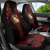 Tonga Independence Day Car Seat Cover Tongatapu Lion Ngatu Motifs Black Ver. LT7 - Polynesian Pride
