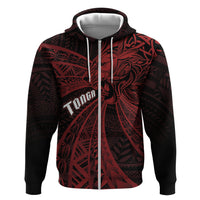 Tonga Independence Day Zip Hoodie Tongatapu Lion Ngatu Motifs Black Ver. LT7 Zip Hoodie Black - Polynesian Pride
