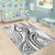 Polynesia Plumeria Lei Area Rug White Curves Motif