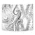 Polynesia Plumeria Lei Tapestry White Curves Motif