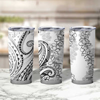 Polynesia Plumeria Lei Tumbler Cup White Curves Motif LT7 - Polynesian Pride