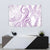 Polynesia Plumeria Lei Tapestry White Violet Curves Motif