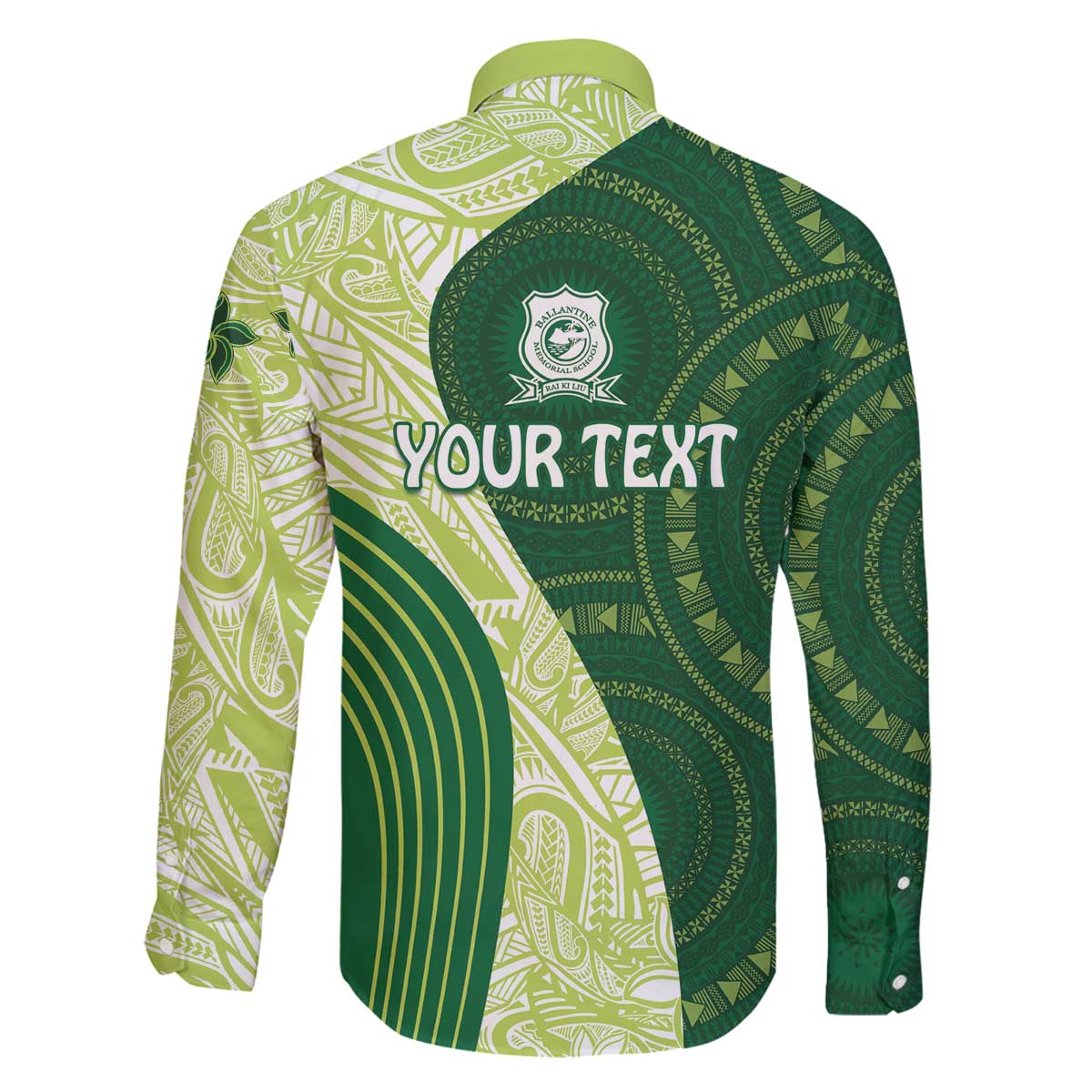 Fiji Ballantine Memorial High School Personalised Family Matching Off Shoulder Short Dress and Hawaiian Shirt Masi Tapa Mix Plumeria LT7 - Polynesian Pride