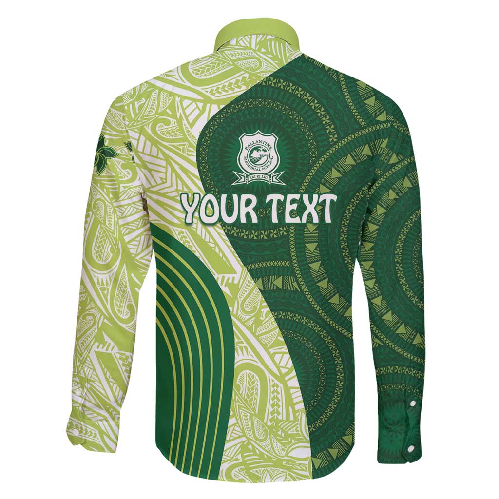 Fiji Ballantine Memorial High School Personalised Family Matching Summer Maxi Dress and Hawaiian Shirt Masi Tapa Mix Plumeria LT7 - Polynesian Pride