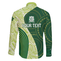 Fiji Ballantine Memorial High School Personalised Family Matching Summer Maxi Dress and Hawaiian Shirt Masi Tapa Mix Plumeria LT7 - Polynesian Pride