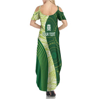 Fiji Ballantine Memorial High School Personalised Family Matching Summer Maxi Dress and Hawaiian Shirt Masi Tapa Mix Plumeria LT7 - Polynesian Pride