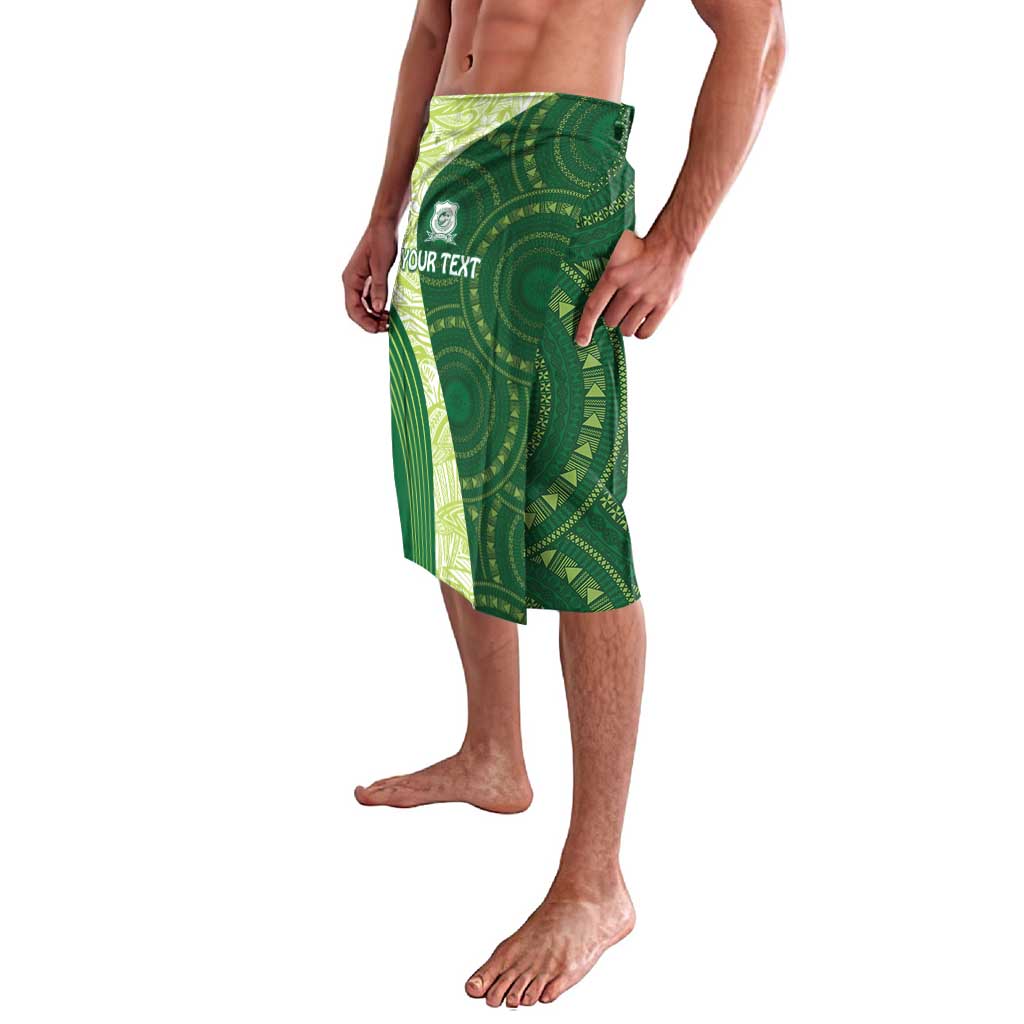 Fiji Ballantine Memorial High School Personalised Lavalava Masi Tapa Mix Plumeria