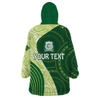 Fiji Ballantine Memorial High School Personalised Wearable Blanket Hoodie Masi Tapa Mix Plumeria LT7 - Polynesian Pride