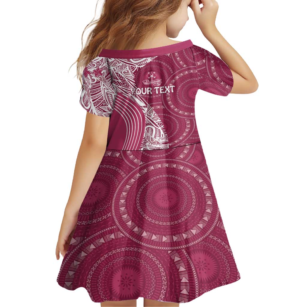 Fiji Adi Cakobau School Personalised Family Matching Long Sleeve Bodycon Dress and Hawaiian Shirt Masi Tapa Mix Plumeria LT7 - Polynesian Pride