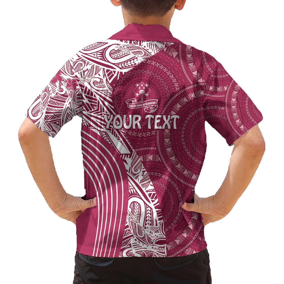 Fiji Adi Cakobau School Personalised Family Matching Puletasi and Hawaiian Shirt Masi Tapa Mix Plumeria LT7 - Polynesian Pride