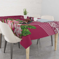Fiji Adi Cakobau School Personalised Tablecloth Masi Tapa Mix Plumeria LT7 - Polynesian Pride